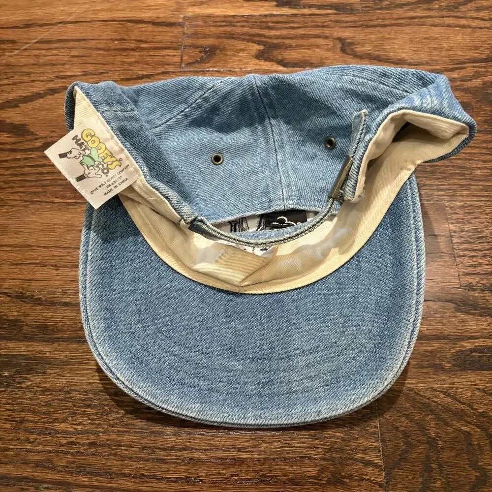 Disney Land Denim Jeans Mickey Mouse Goofy Hat Since 1928 Good Condition